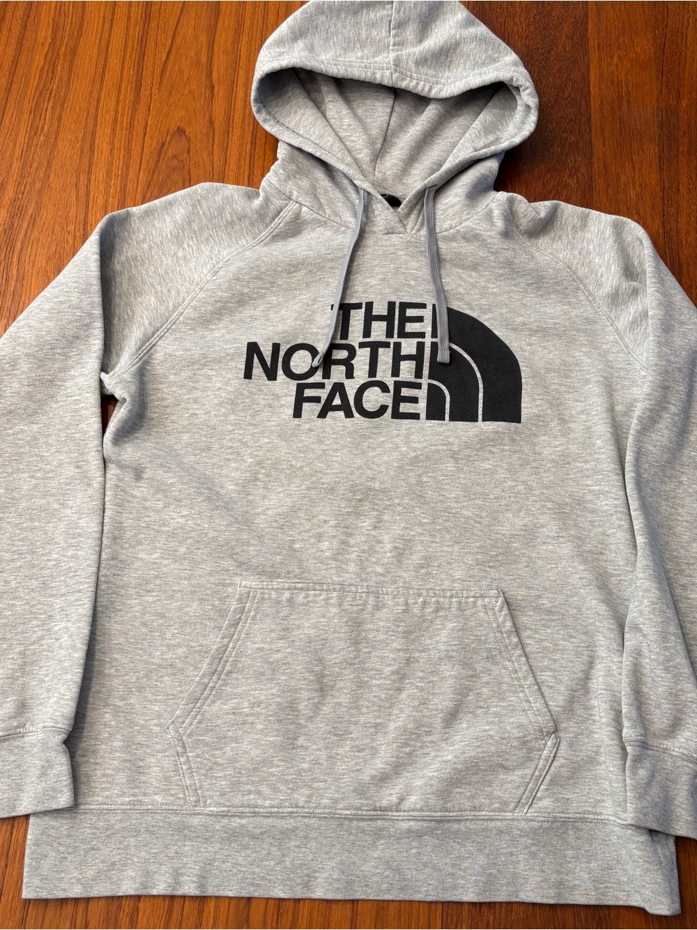 The North Face Women’s Light Gray Hoodie with Black Logo